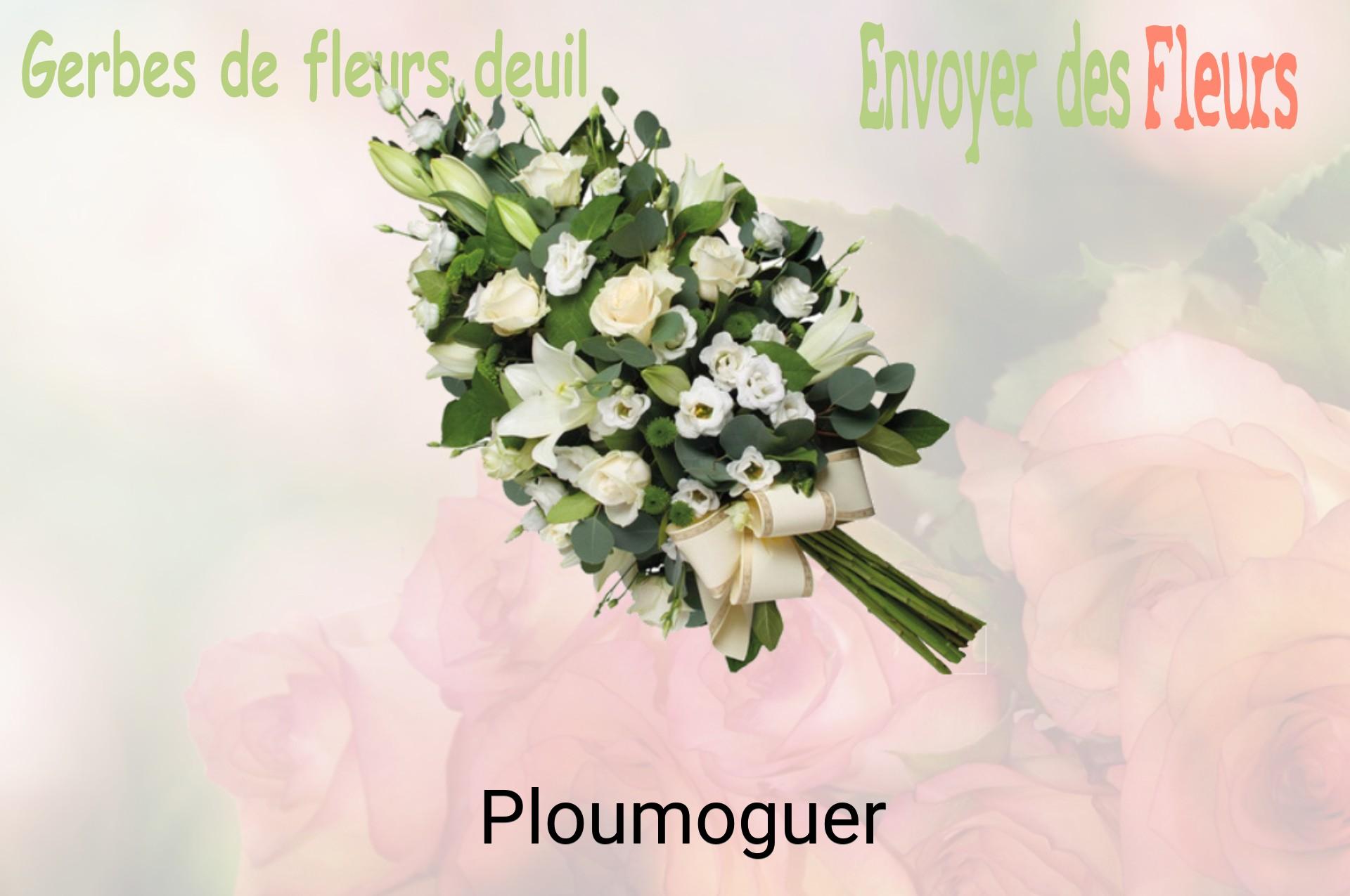 Gerbe de fleurs de deuil livrée à Ploumoguer